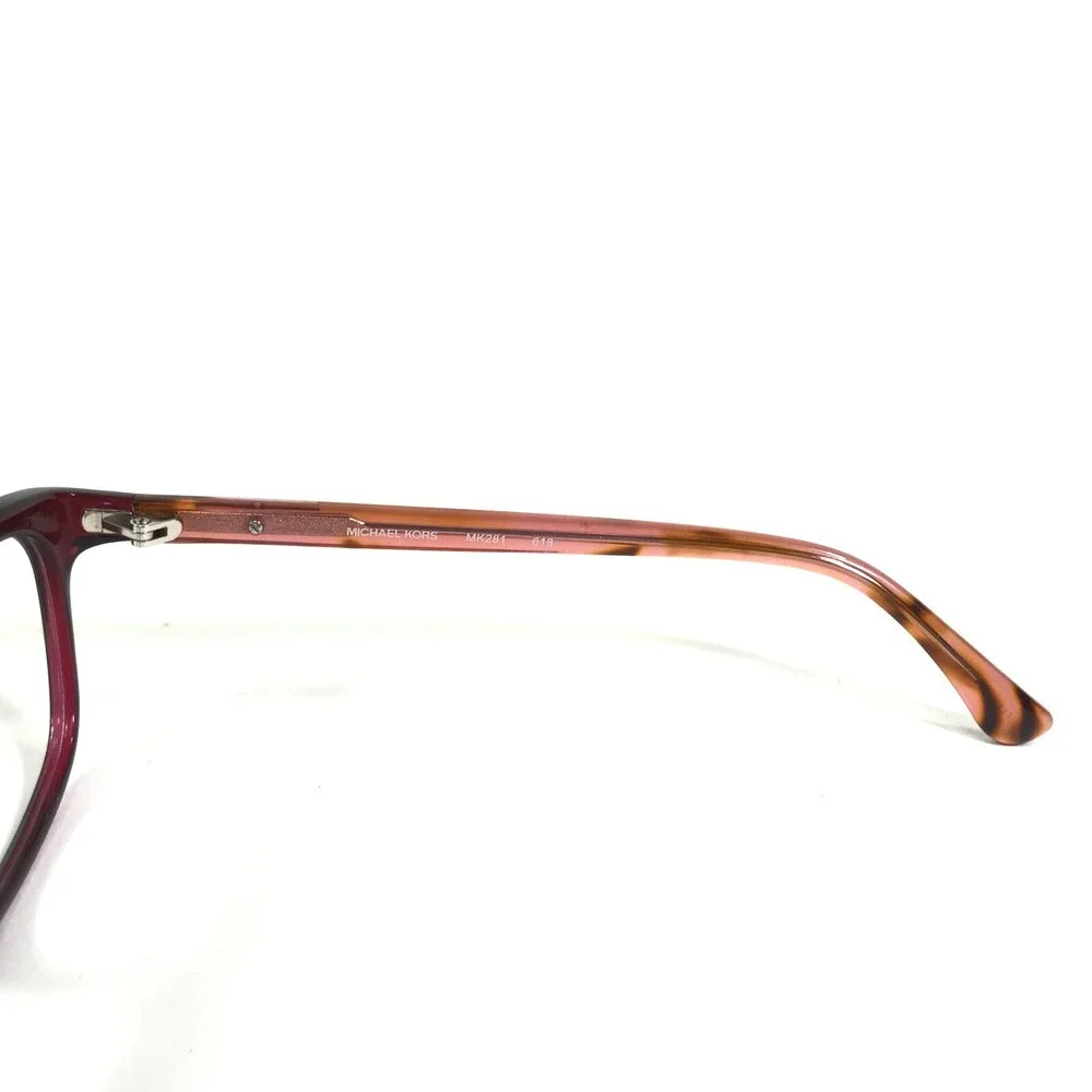 Michael Kors Eyeglasses Frames MK281 618 Red Brown Tortoise Square 52-18-135